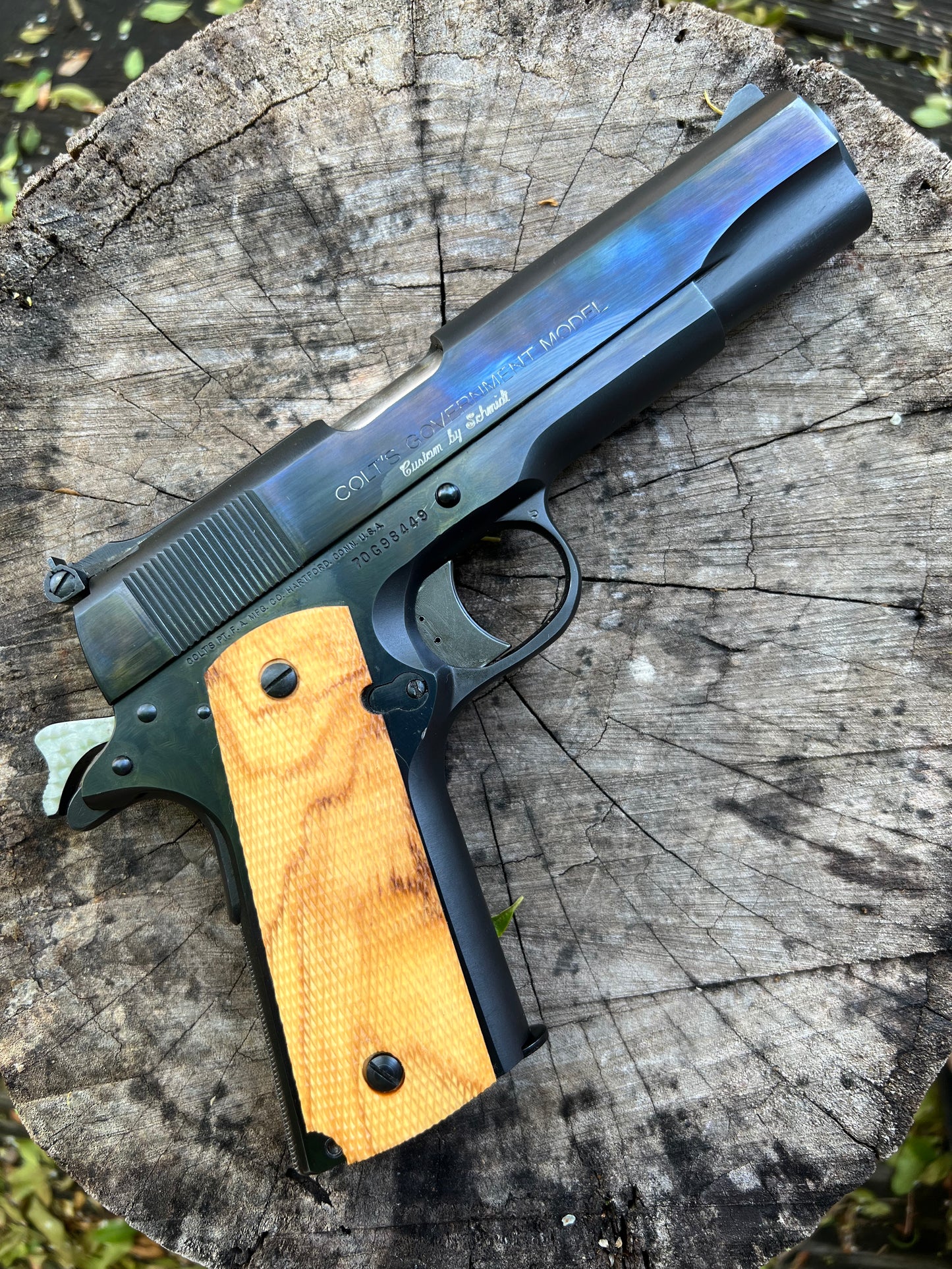 Olive Wood full coverage 1911 grips