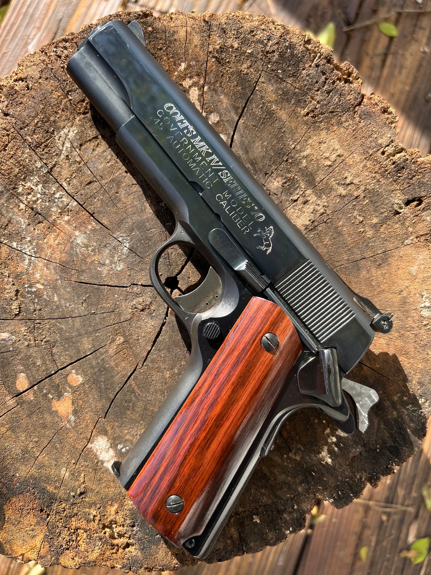 Macassar Ebony Smooth 1911 grips