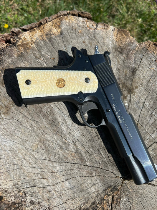 Walrus Ivory Double Diamond Checkering, 1911