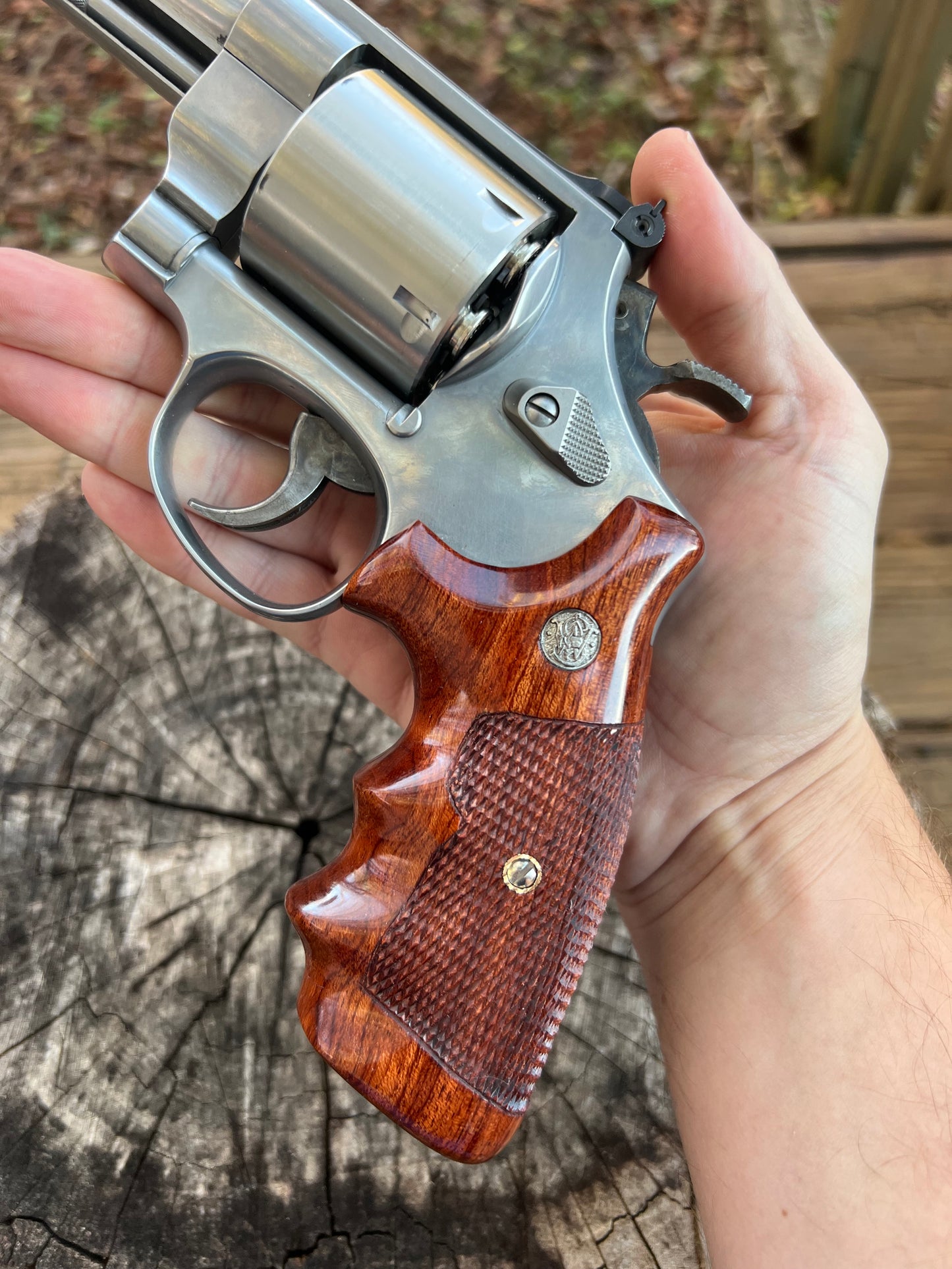 N Frame Revolver Grip Checkering