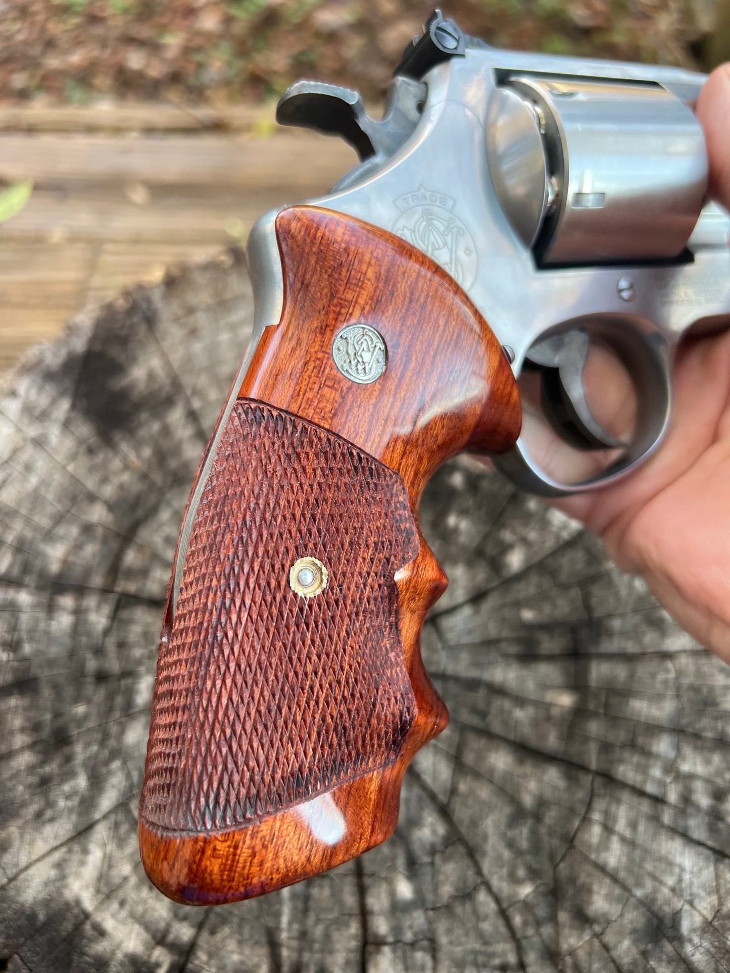 N Frame Revolver Grip Checkering