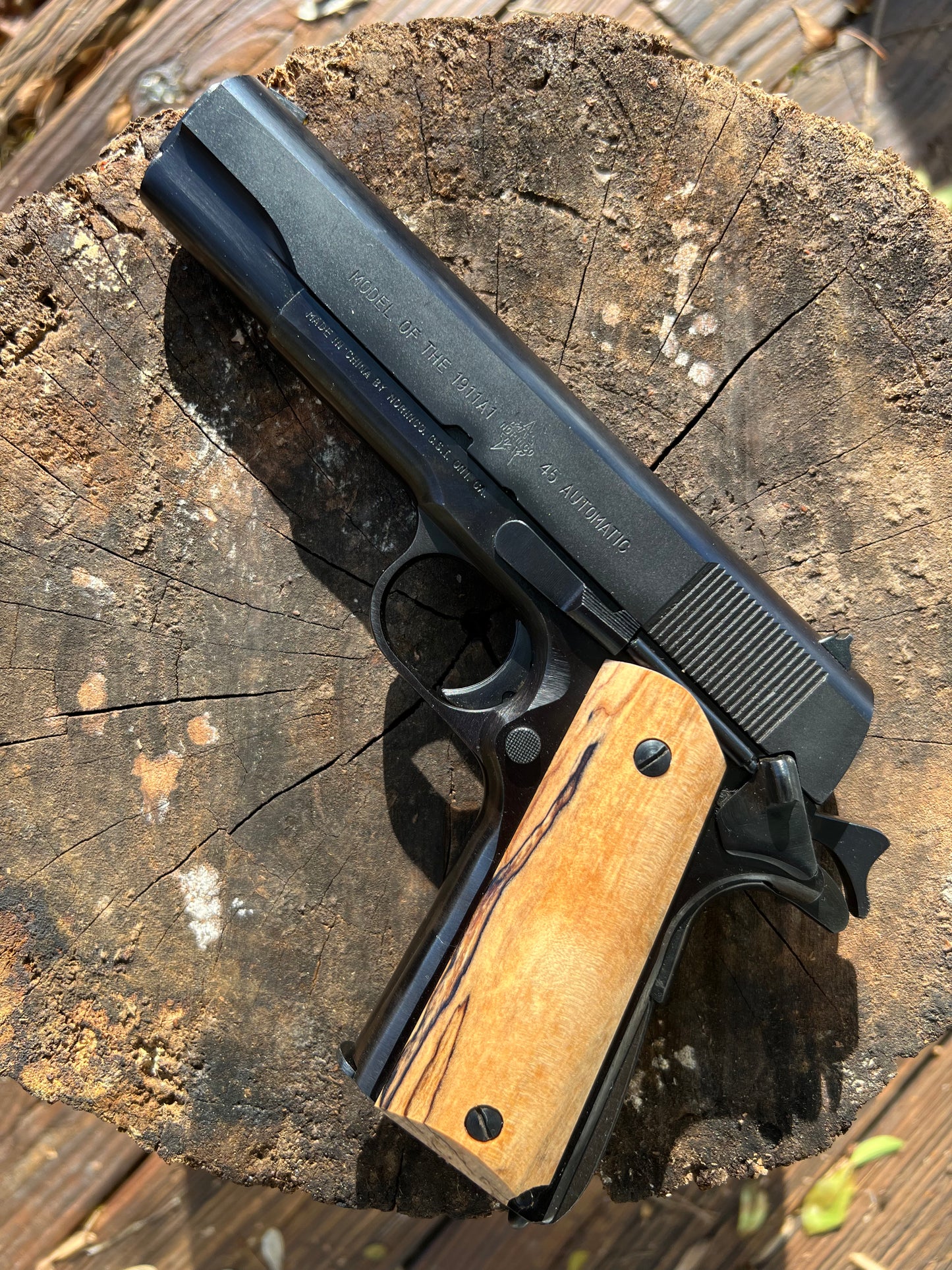 Smooth Spalted Maple 1911 grips