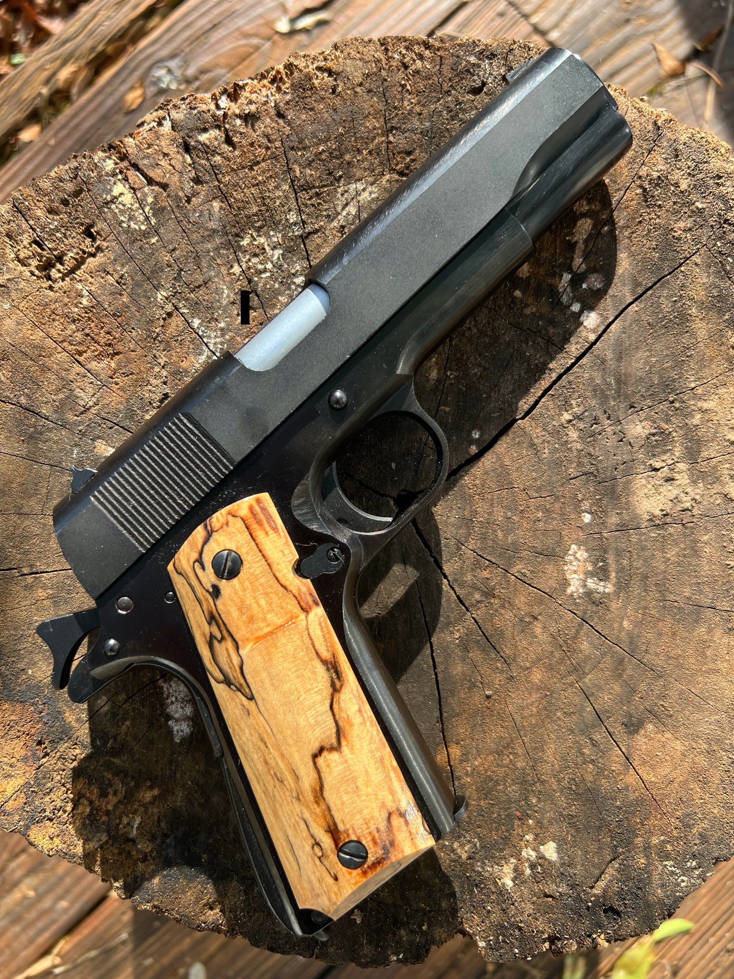 Smooth Spalted Maple 1911 grips
